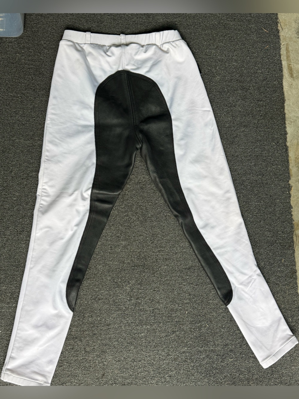 Women’s Tropical Rider Leather Full Seat White Show Pull On Breech Lg